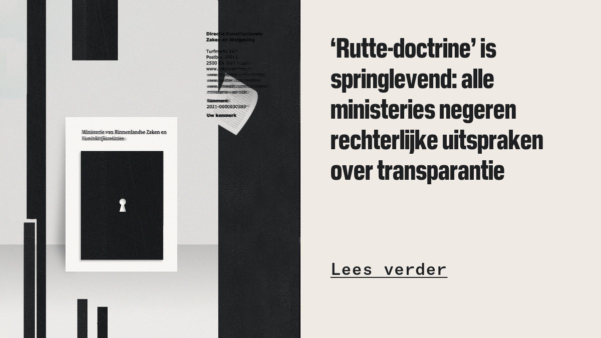 PatrickvLeeuwen's tweet card. Ministeries hebben onderling besloten om bij verzoeken om overheidsinformatie ‘concept’-documenten niet vrij te geven, zo blijkt uit recent geopenbaarde stukken. Topambtenaren weten dat ze hiermee...