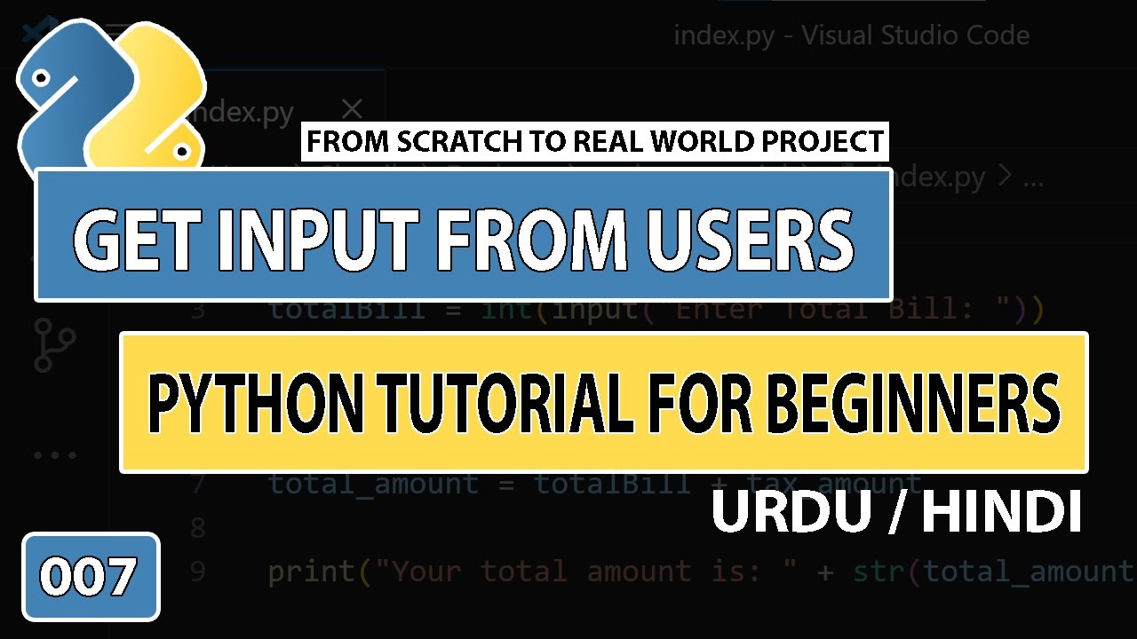 ShoaibWebDev's tweet card. Python Tutorial for Beginners in Urdu | How to Get Input from Users...