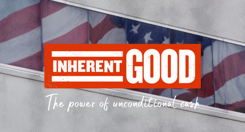 InherentGood's tweet card. Join local nonprofit Path Home for an evening of film and conversation about how cash assistance can help us build an economy that works for everyone, right here in Portland.