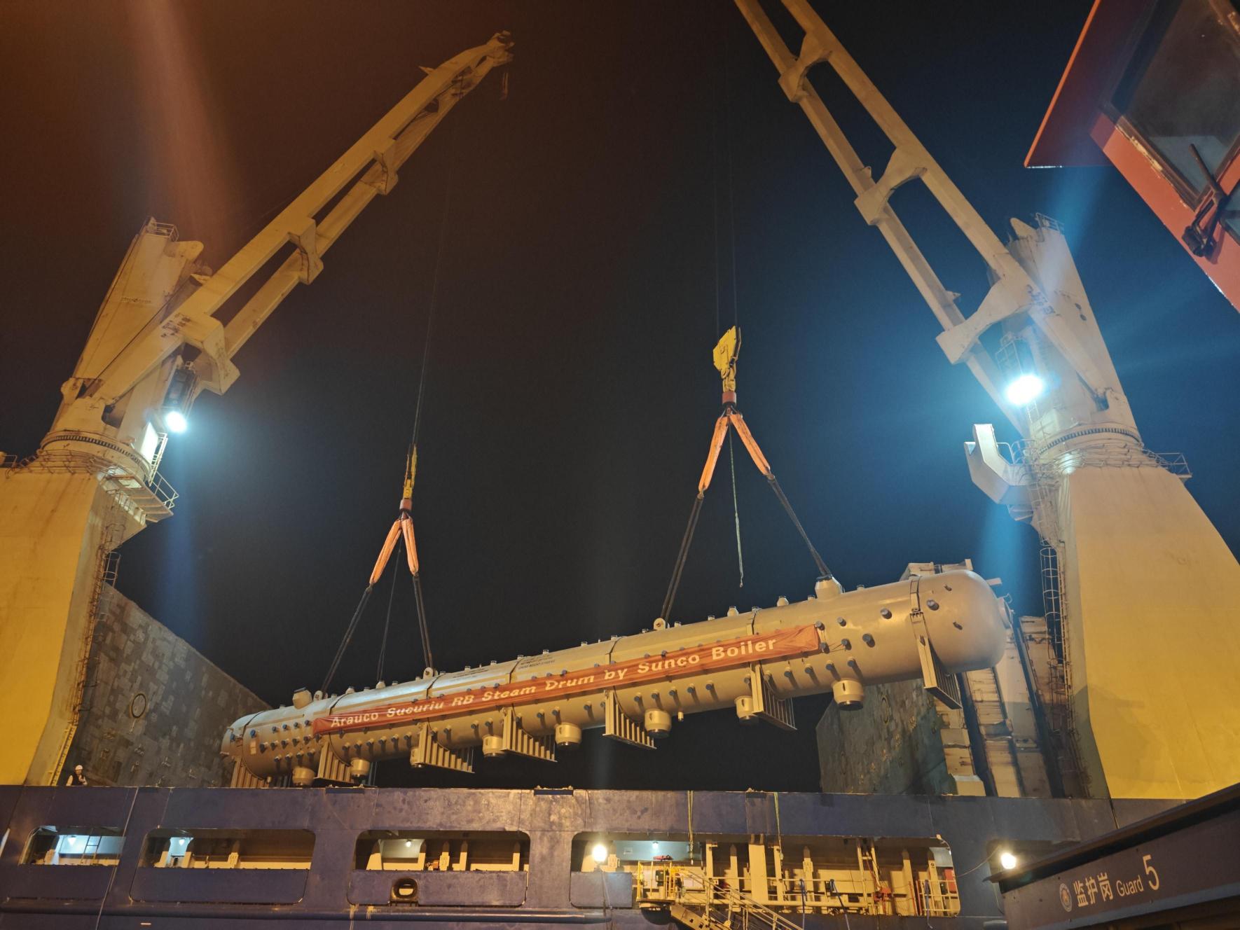 HeavyLift_News's tweet card. The Heavy Lift Group member, Hacklin Logistics, has successfully arranged the deliverey of an engineering masterpiece across continents that required teamwork.       In Zhangjiagang, a RBO Steam Drum...