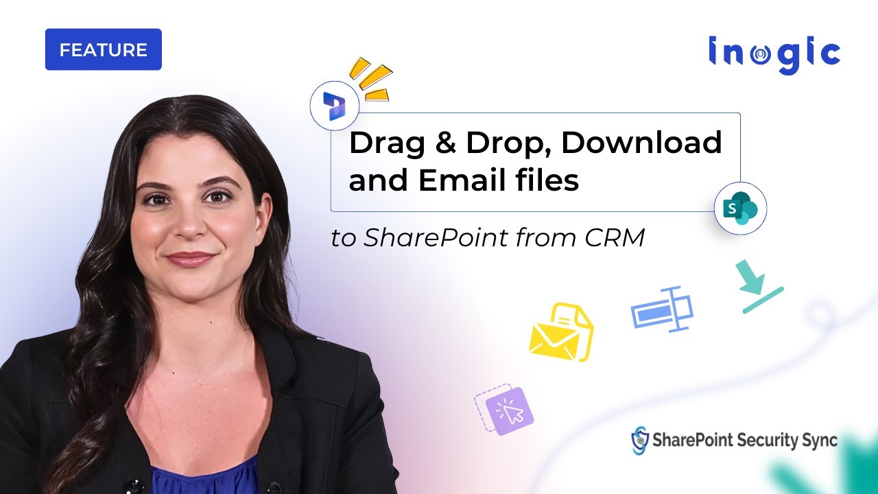 inogic's tweet card. How to upload, download, rename, and email files to SharePoint from...