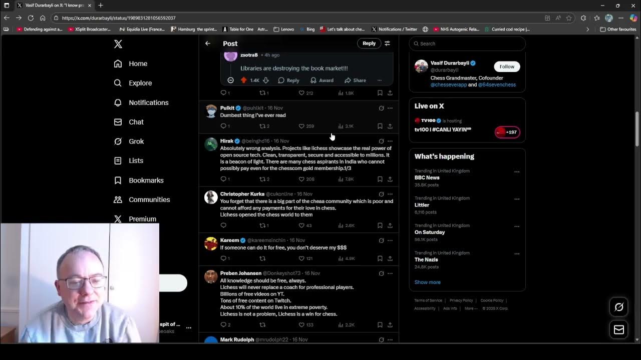 eternalhopeoaks's tweet card. Is Lichess destroying chess businesses?