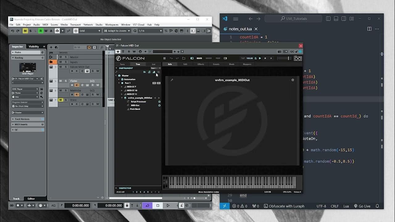sinewvfrm's tweet card. 21st Century Style Music in UVI Falcon using Code