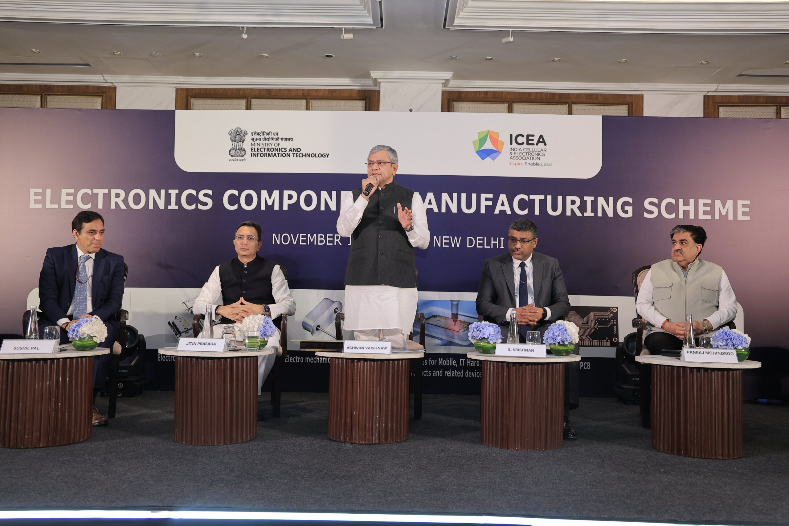 DesiMetros's tweet card. The government has approved 17 projects worth Rs 7,172 crore under the Electronics Component Manufacturing Scheme, expected to create 11,800 jobs and boost production across key sectors including...