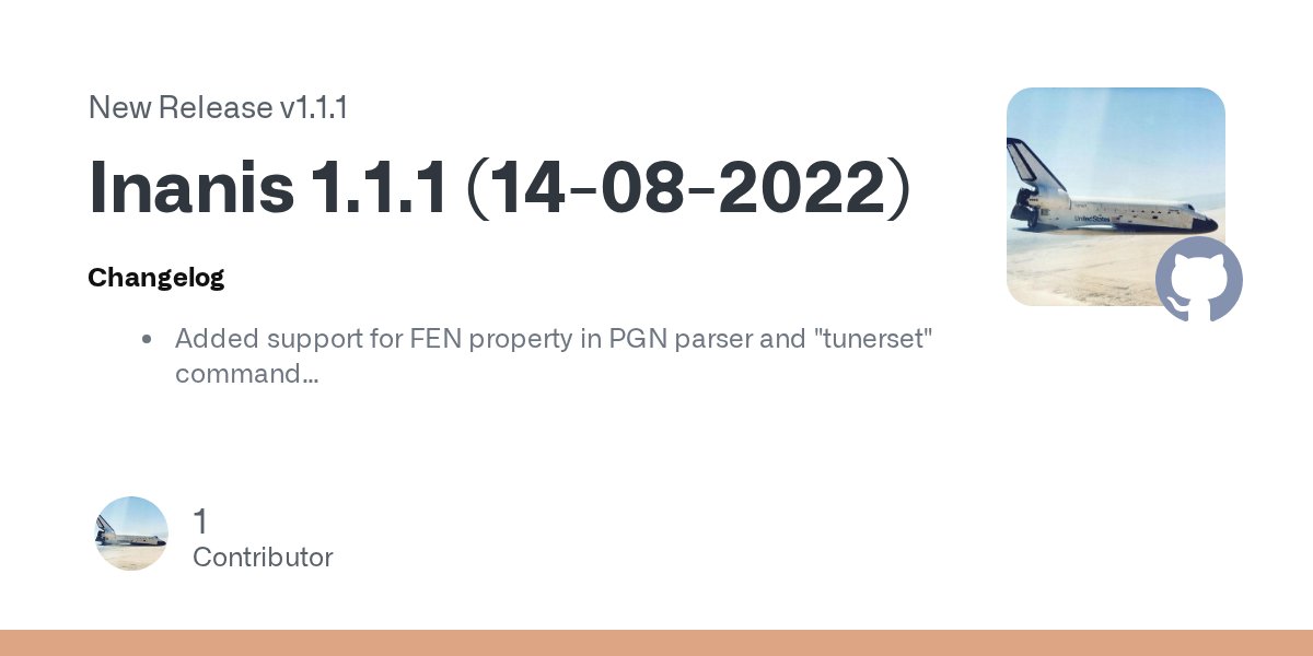 TearthDev's tweet card. Changelog Added support for FEN property in PGN parser and "tunerset" command Replaced crossbeam package with native scoped threads Fixed invalid handling of "isready" UCI comm...