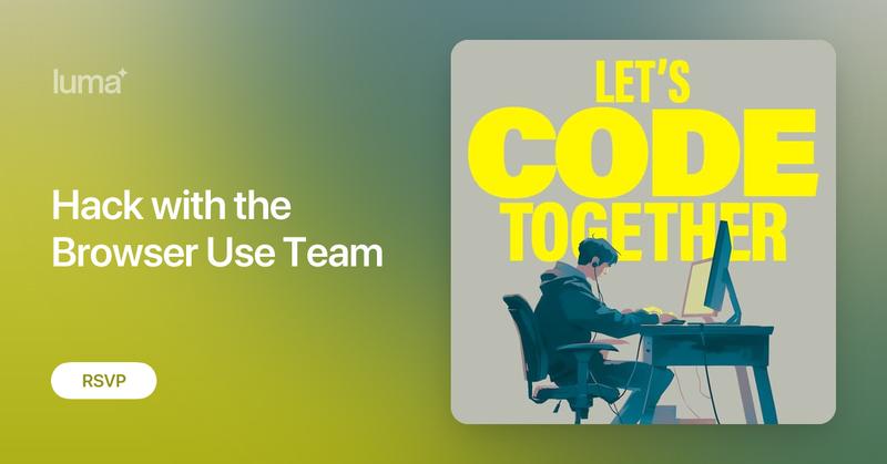 shawn_pana's tweet card. Come Hack with Browser Use for Web Agent Wednesday! Browser Use (YC W25) is the open-source framework for automating the web. We recently hit ⭐️ 72,000 stars…