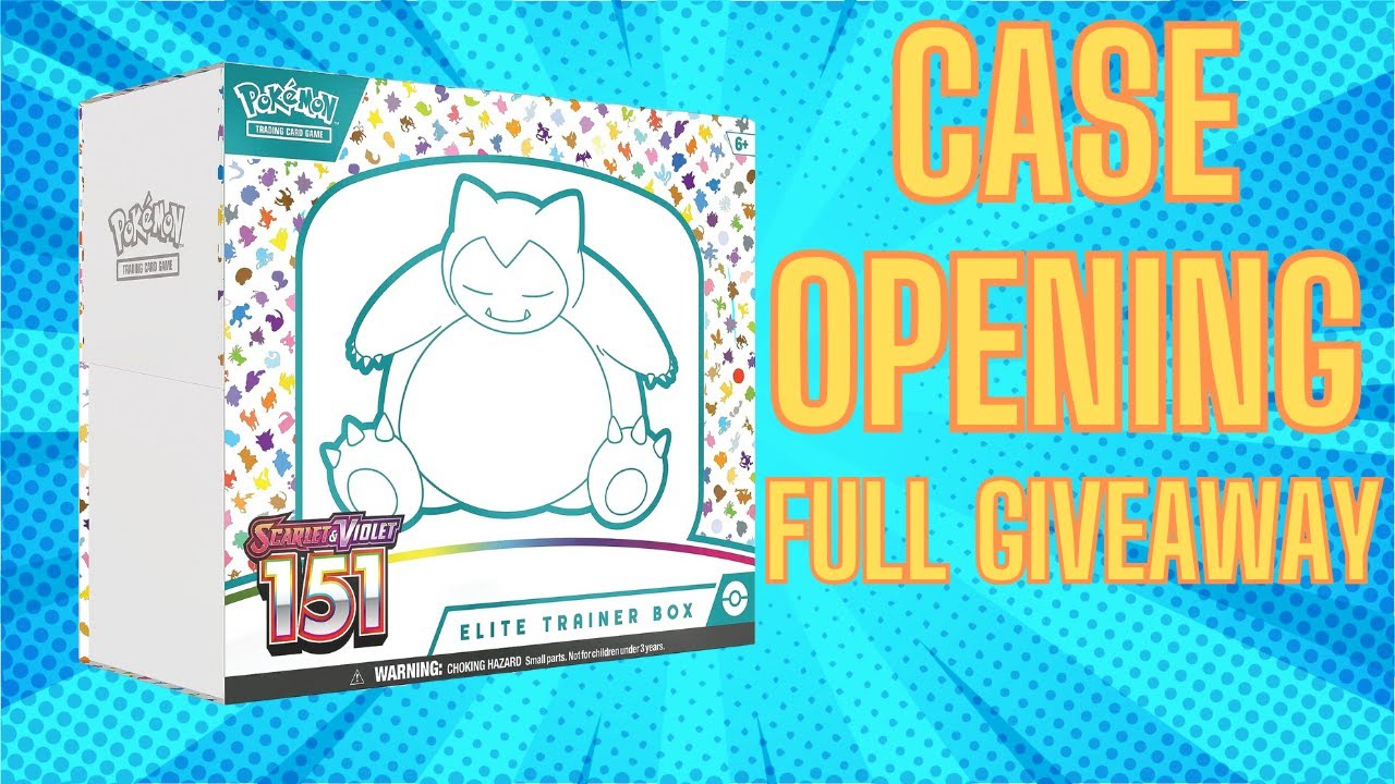 PokeHEX5555's tweet card. CASE OPENING of Pokemon 151 Elite Trainer Boxes, FULL GIVEAWAY