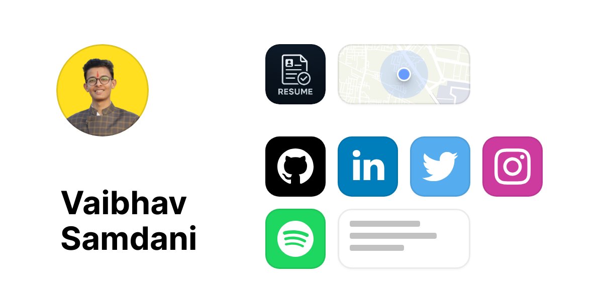 SamdaniVaibhav_'s tweet card. Engineer | Web Developer | DSA