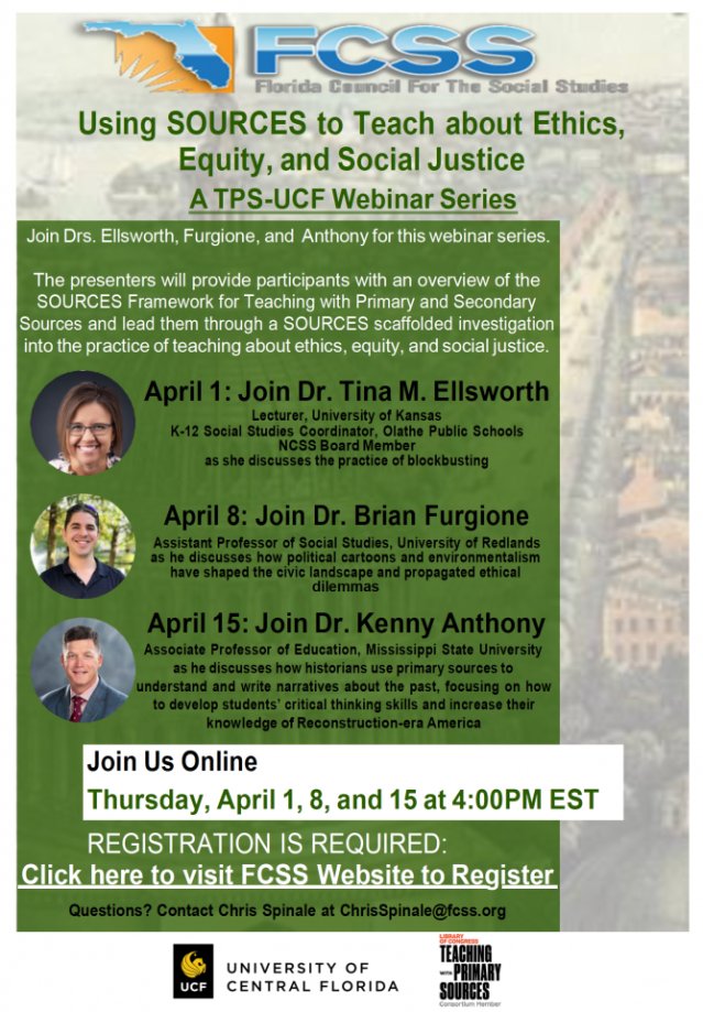 FLCSSNetwork's tweet card. Good afternoon, friends in civics and social studies. Our friends at the Florida Council for the Social Studies (are you a member? If not, why not? It’s worth it!) have launched a BRAND NEW w…