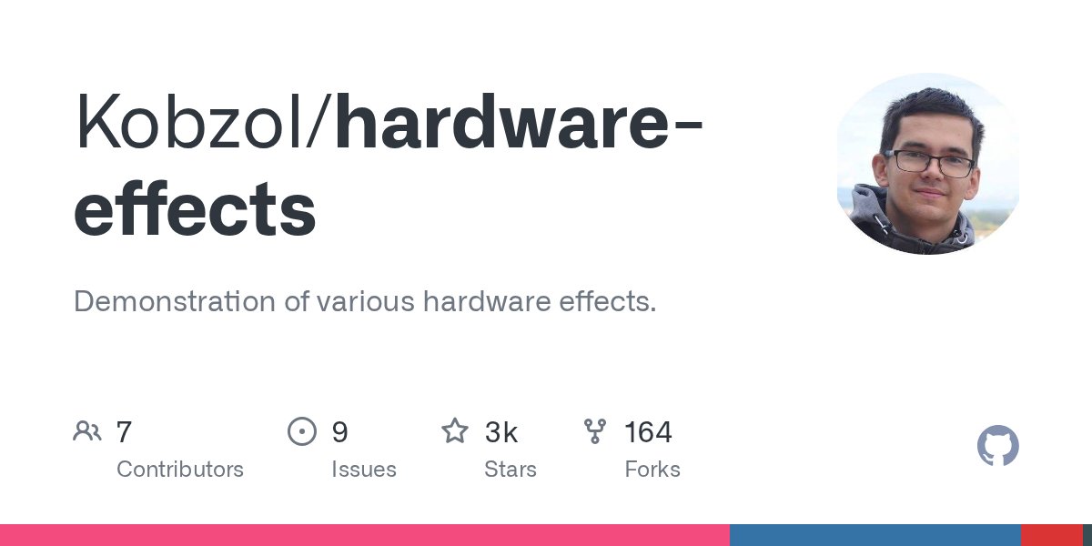 cpp_rocks's tweet card. Demonstration of various hardware effects. Contribute to Kobzol/hardware-effects development by creating an account on GitHub.