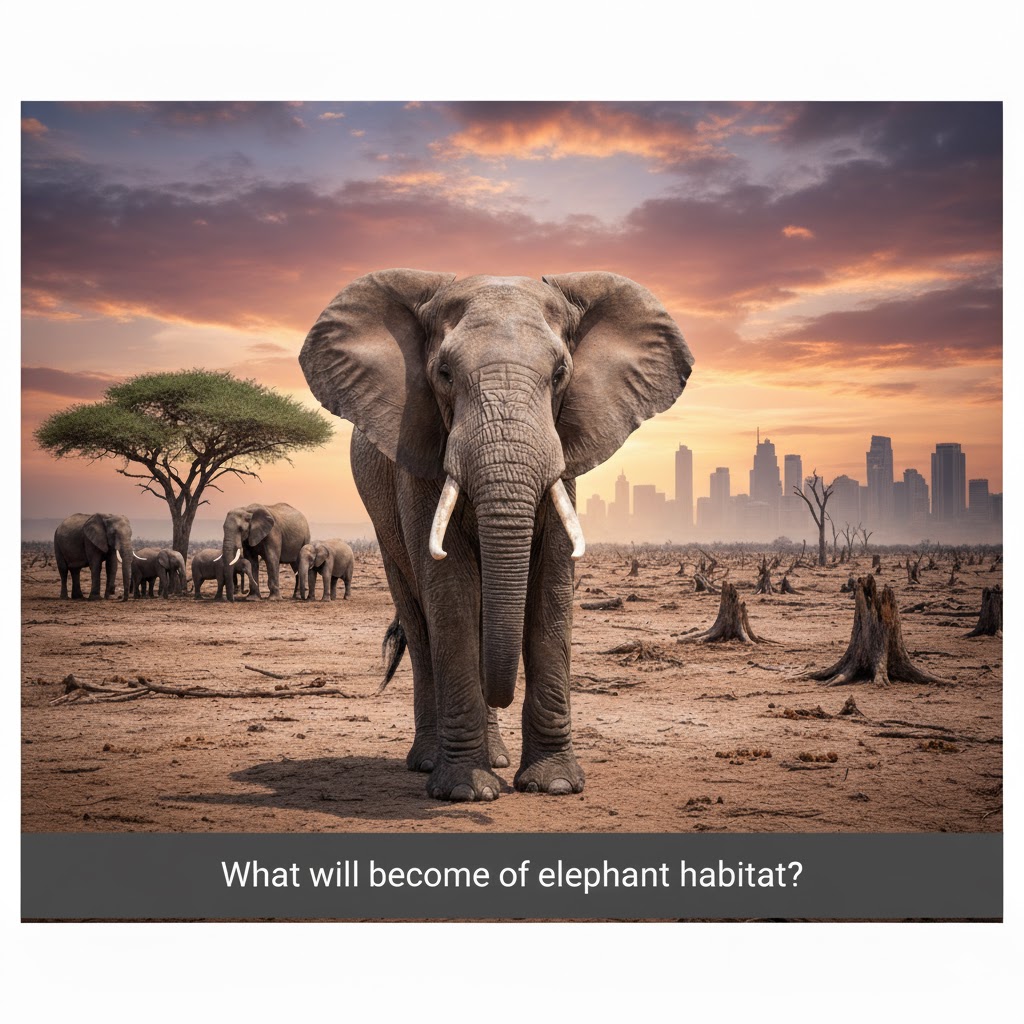 elephanaticsbc's tweet card. Discover how elephant habitat destruction by human expansion, fragmentation, and infrastructure fuels fatal conflicts for the African elephant.