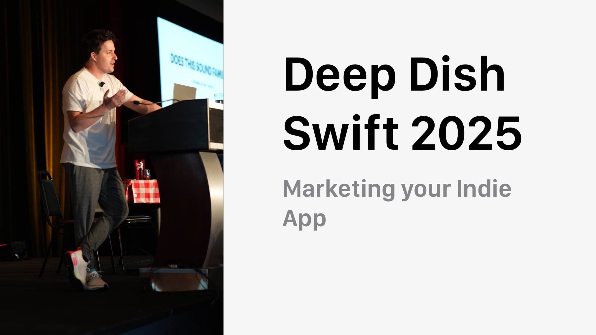MikelCobian's tweet card. Deep Dish Swift 2025 has been a blast. Here are some key takeaways from my talk over indie app marketing.