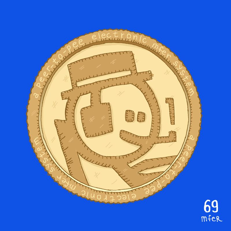 MarkComplexity's tweet card. mfercoin: a peer-to-peer electronic mfer system