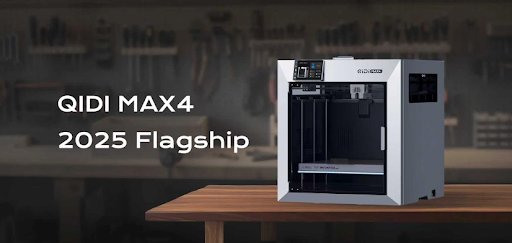 3dprintingcom's tweet card. QIDI Max4 large-format 3D printer with 390 × 390 × 340 mm build volume, chamber heating and AI monitoring debuts at Formnext 2025.