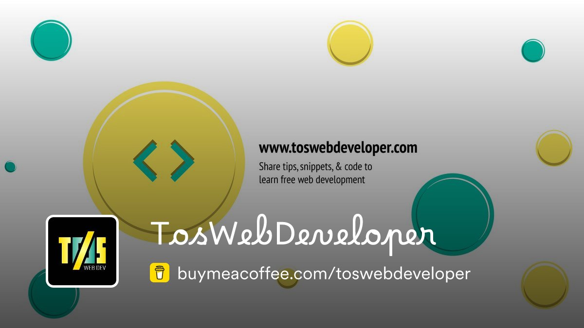 TosWebDeveloper's tweet card. Welcome to TOS Web Developer! This website is a resource for learning and sharing information about web development and related topics. Here, you can find tutorials, tips, and resources on a variety o