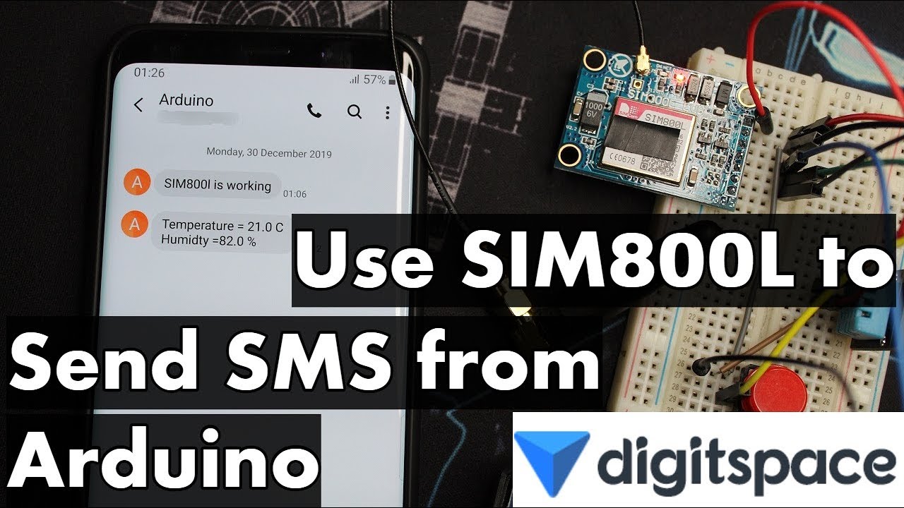 SurtrTech's tweet card. Send SMS/Text from Arduino using SIM800L | DigitSpace