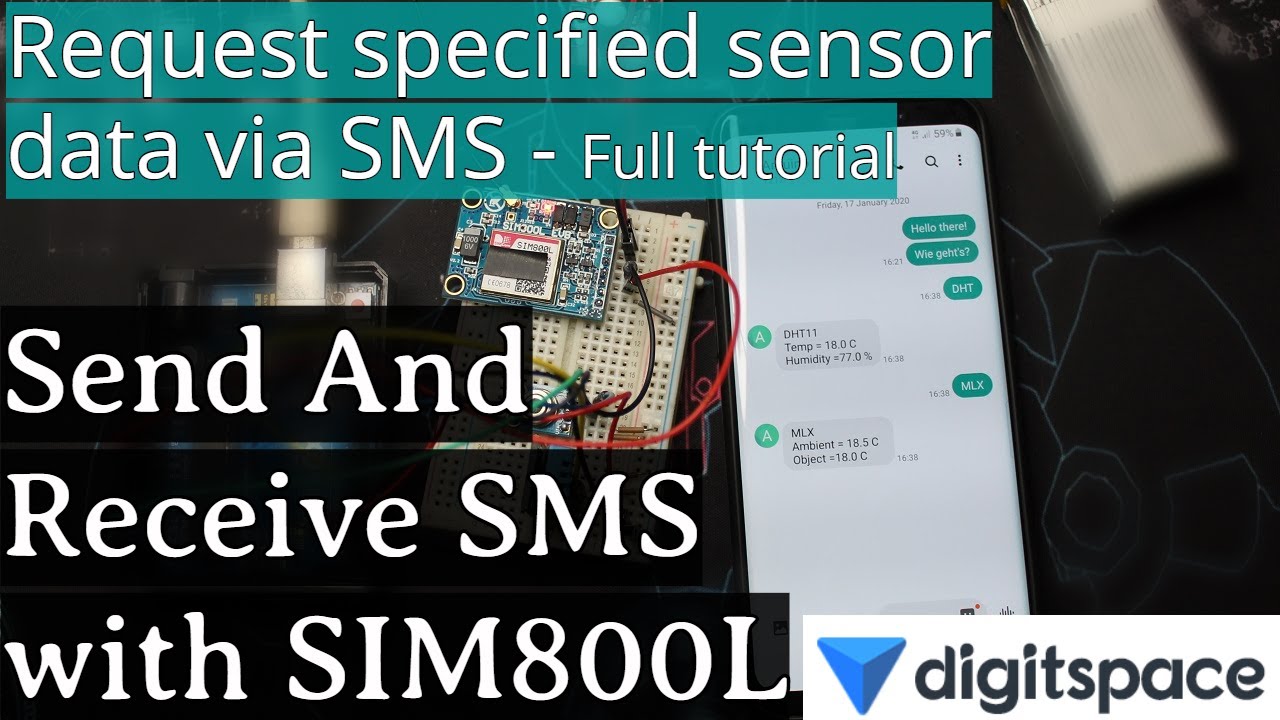 SurtrTech's tweet card. Send/Receive SMS using SIM800L + Arduino (Request sensor values) |...