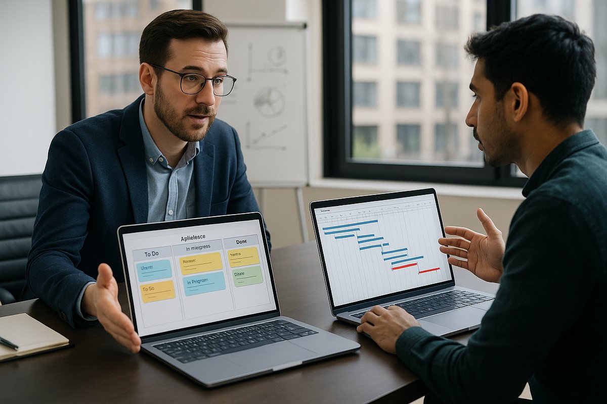 zunaidkazi's tweet card. Stop treating Gantt charts and agile tools like enemies. Here’s how smart teams make them work together for predictable delivery.