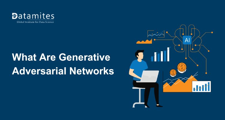 DataMites's tweet card. Discover how Generative Adversarial Networks (GANs) are transforming artificial intelligence by enabling machines to create realistic images, videos, and data. Learn about their architecture,...
