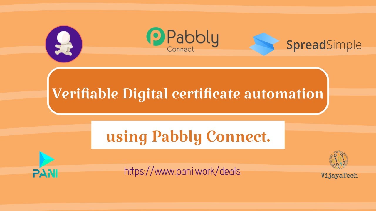 vijayatechlabs's tweet card. Verifiable Digital certificate automation using Pabbly Connect &...