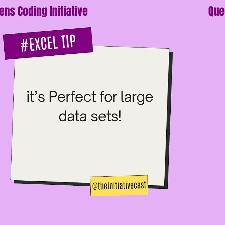 QueensCoding's tweet card. #quci #Theinitiativecast #excel #exceltips #womenintech #ExceTraining...