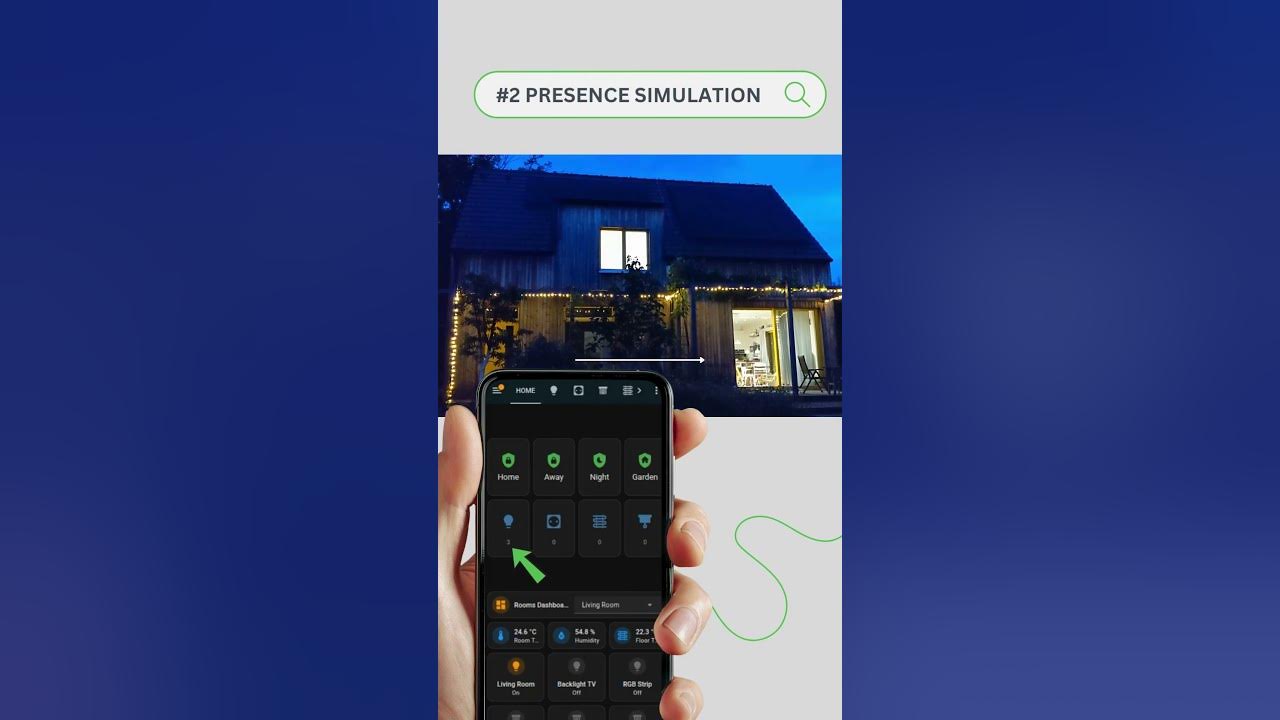 open_tux's tweet card. Smarthome Feature #2 - Presence simulaton #pihome #smarthome #homea...