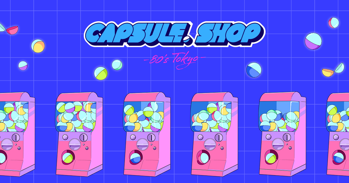 HanaNetwork's tweet card. CAPSULE.SHOP offers a collection of 10,000 NFTs created by shop staff and an artist Chao!. Making the spirit of 80's Tokyo accessible to everyone. This is an experimental endeavor to connect with...