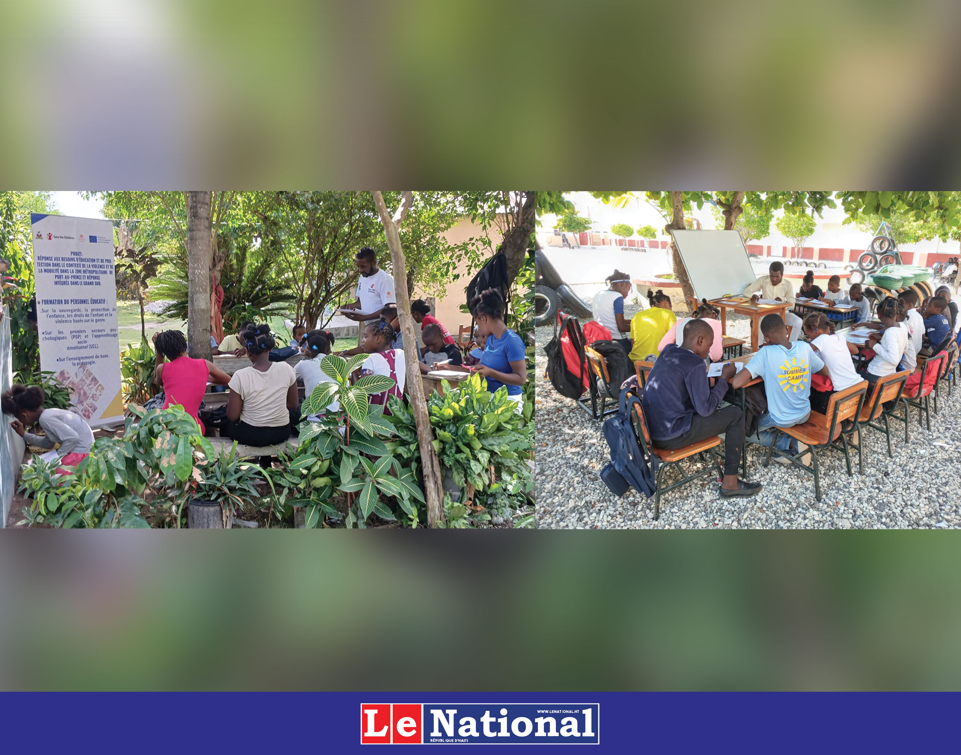 SCI_Haiti's tweet card. « Lekòl katye » : Save the Children et PRODEV facilitent une éducation continue en temps de crise