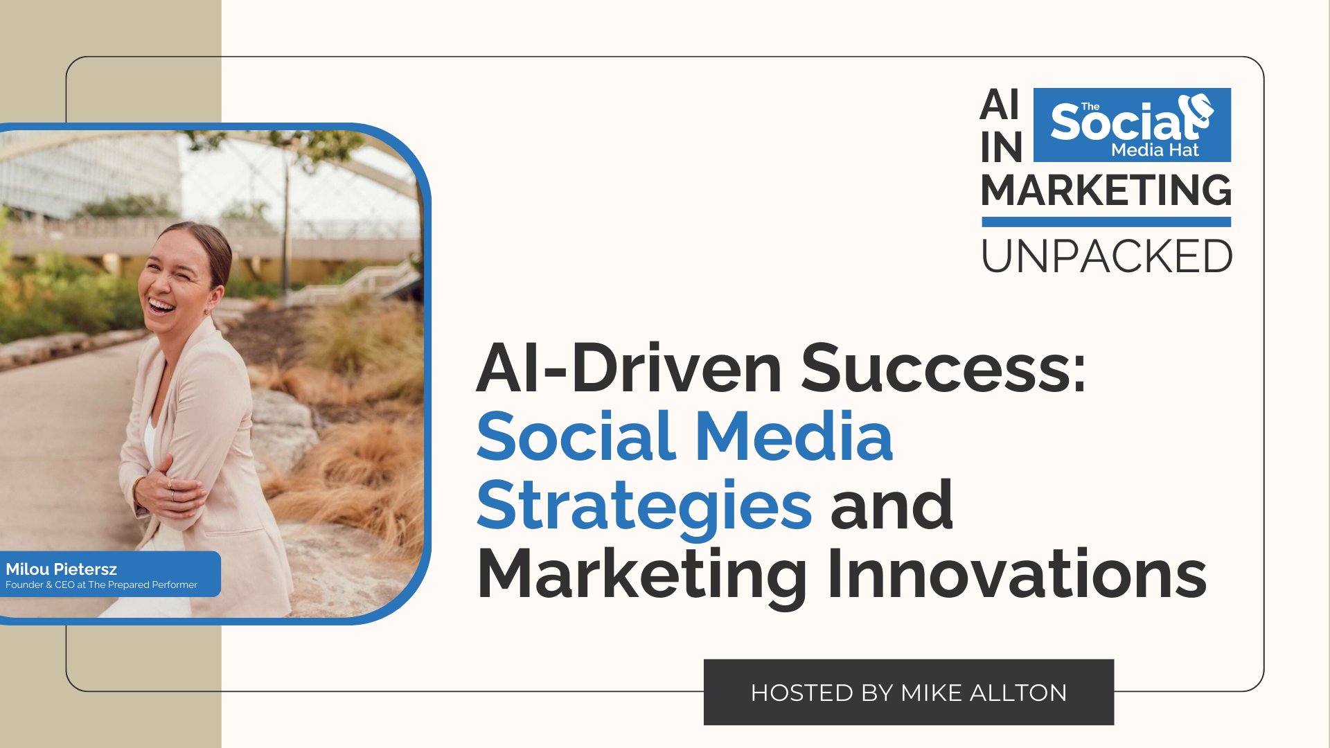 mike_allton's tweet card. In this episode of The AI Hat Podcast, learn how a successful agency owner is utilizing AI for social media marketing.