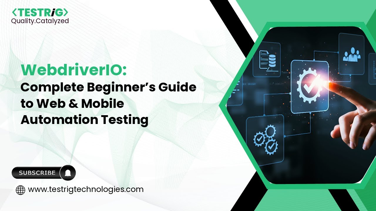 testrig_qa's tweet card. Get Started with WebdriverIO | Step-by-Step Automation Testing Guide...
