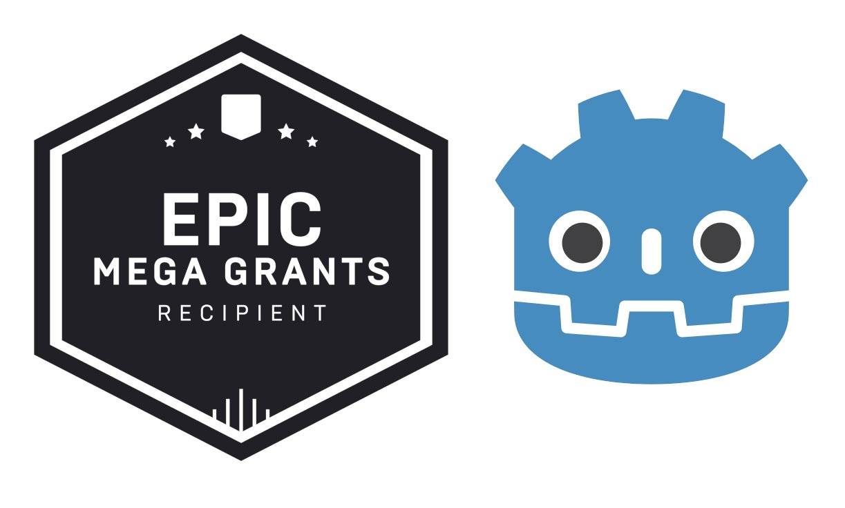 godotengine's tweet card. With great excitement, today we want to officially announce the great honor of having been awarded an Epic MegaGrant!