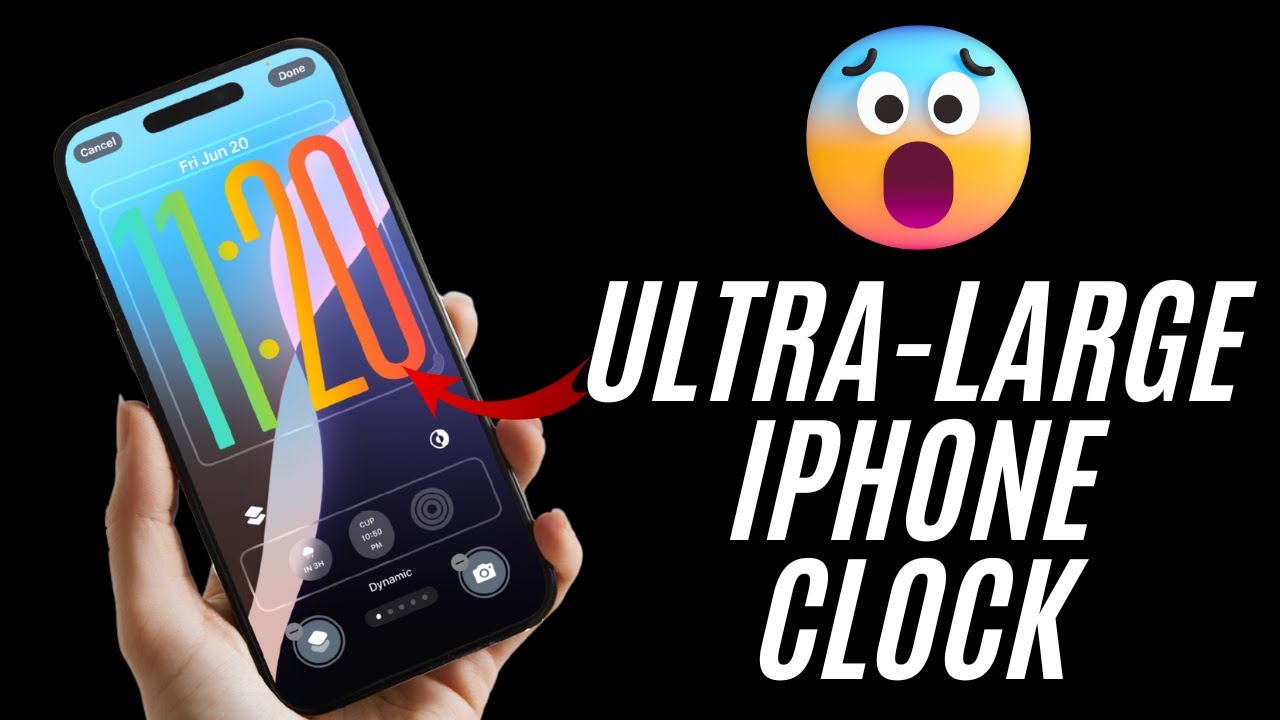 RajeshRkmishra's tweet card. How to Make Clock Bigger on iPhone Lock Screen in iOS 26
