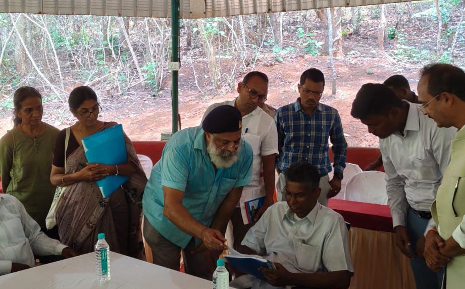 allaboutbelgaum's tweet card. A presentation was made to the Forest Minister Shri Ishwar Khandre and Honourable District Minister Shri Satish Jarkiholi at Bhimgad Wildlife Sanctuary by