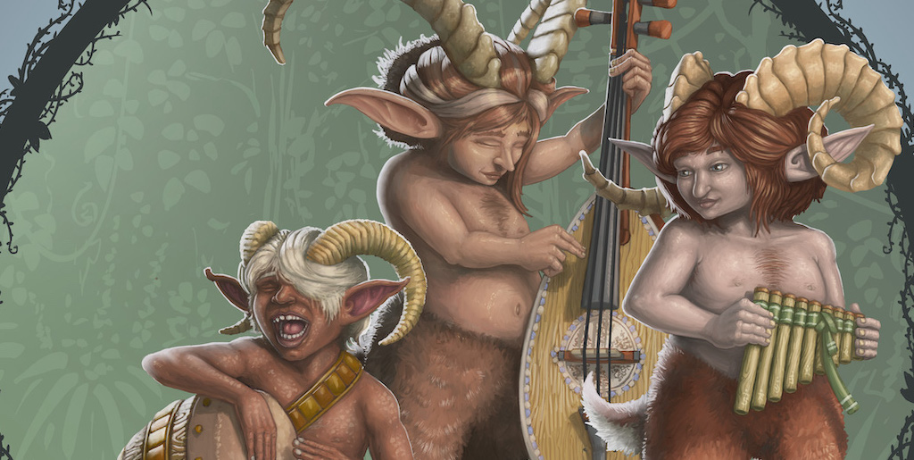 InfiniteCortex's tweet card. The Satyr Band is a must see attraction at the Fey Festival. They would be a nice addition to our "My First Monster Manual" children's book.