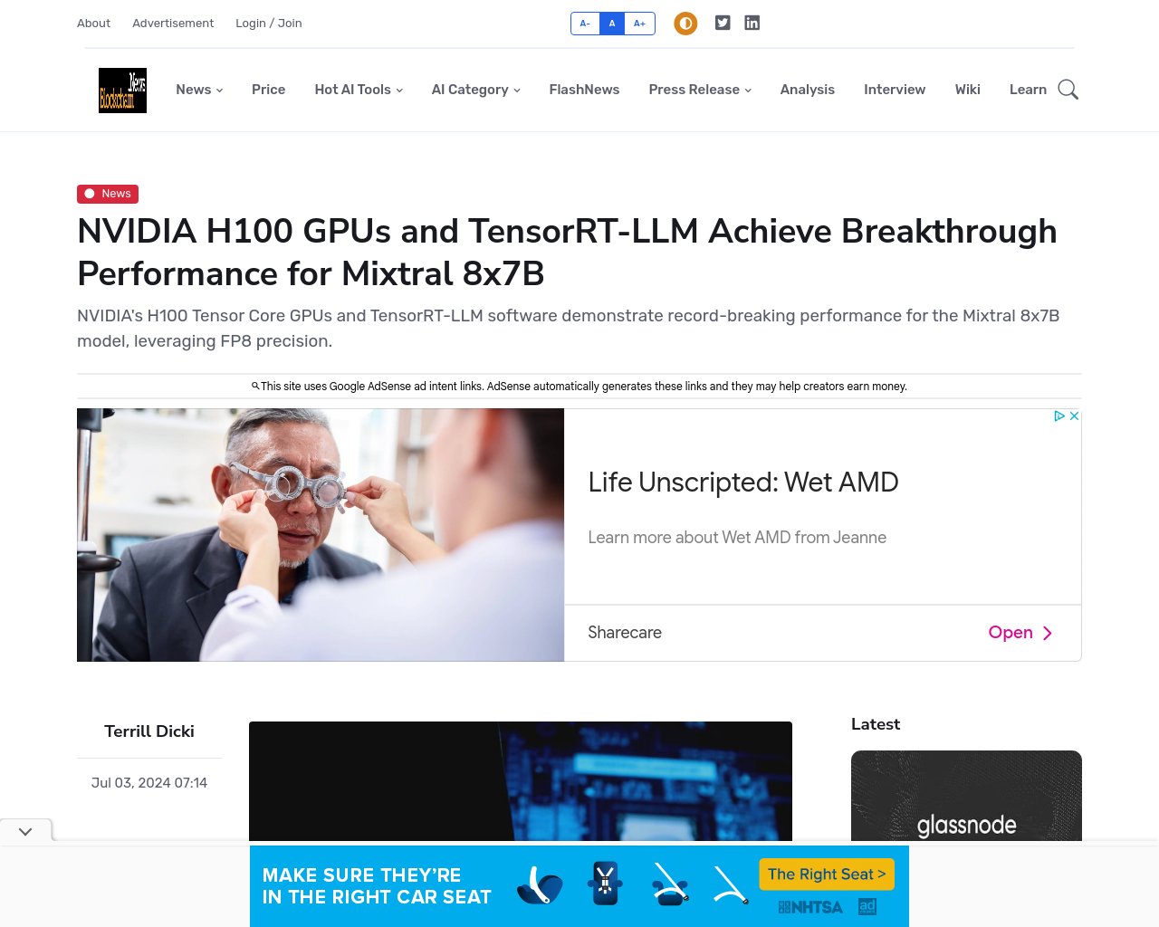 managetech_inc's tweet card. NVIDIAのH100 Tensor Core GPUとTensorRT-LLMソフトウェアは、FP8精度を活