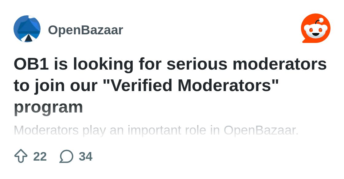 OB1Company's tweet card. Explore this post and more from the OpenBazaar community