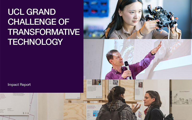 UCLRDR's tweet card. UCL Grand Challenges has launched the Grand Challenge of Transformative Technology Impact Report, celebrating almost a decade of pioneering research and collaboration exploring how innovation and