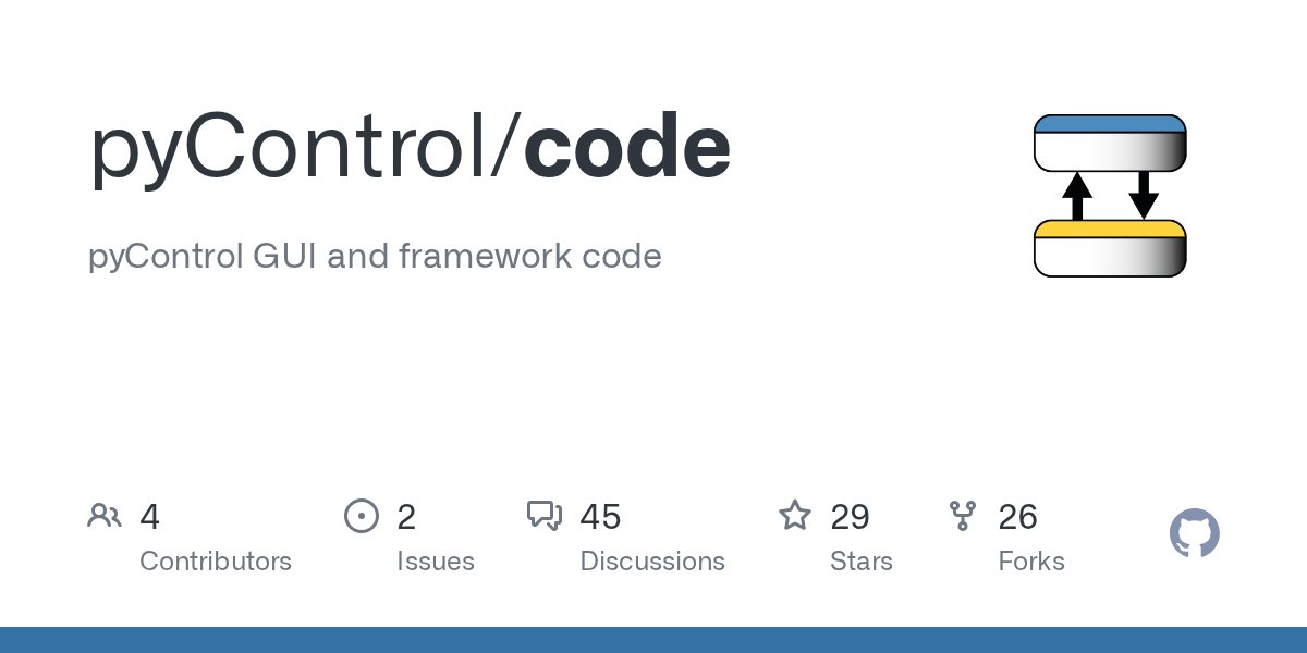 pyControl's tweet card. pyControl GUI and framework code. Contribute to pyControl/code development by creating an account on GitHub.