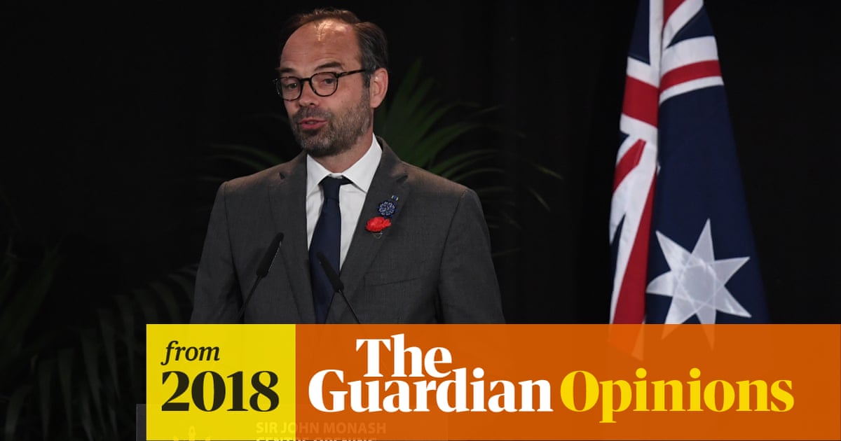 SimoneCollignon's tweet card. ‘We will never forget,’ says Édouard Philippe while paying tribute to Anzac troops at the Sir John Monash centre opening