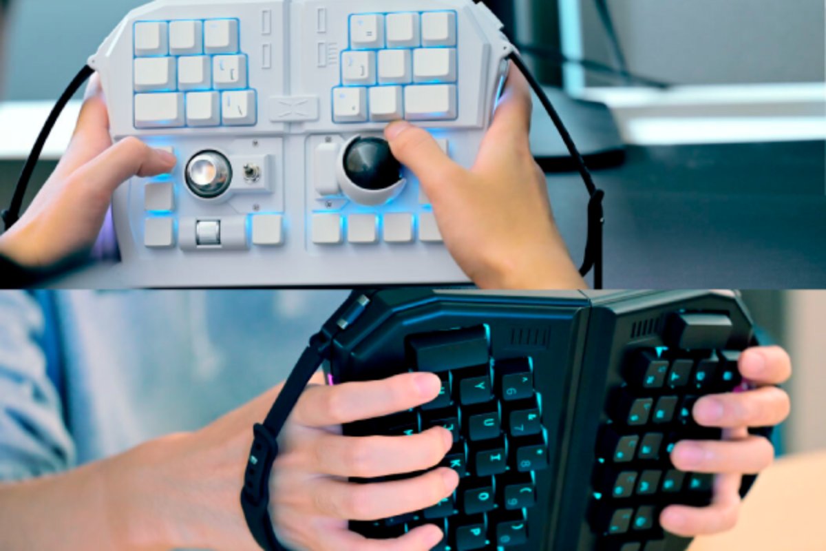 asciijpeditors's tweet card. ソフマップでは1月18日より両手で握ってタイプできるキーボード「GrabShell」を販売開始した。