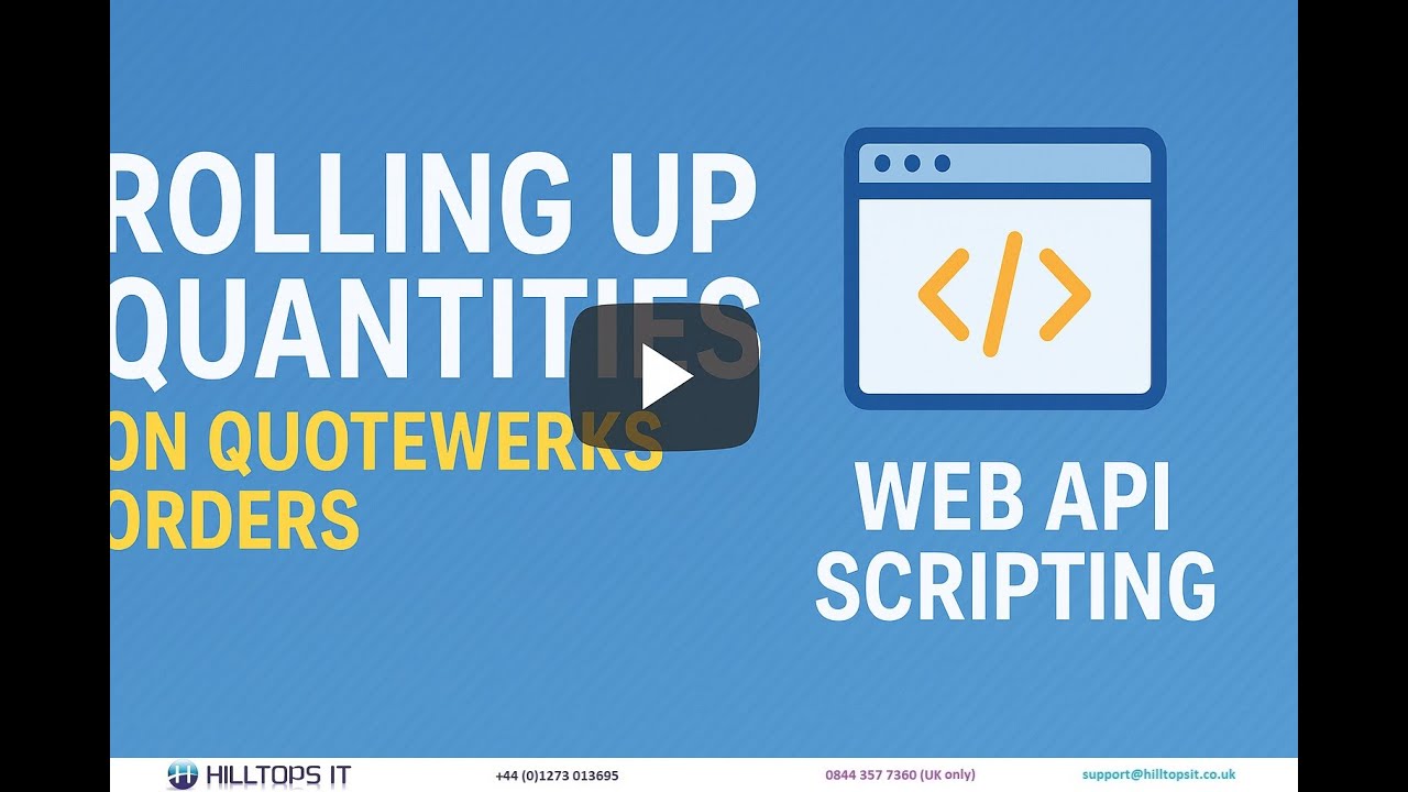 HilltopsIT's tweet card. Rolling Up Quantities on QuoteWerks Orders with Web API Scripting |...