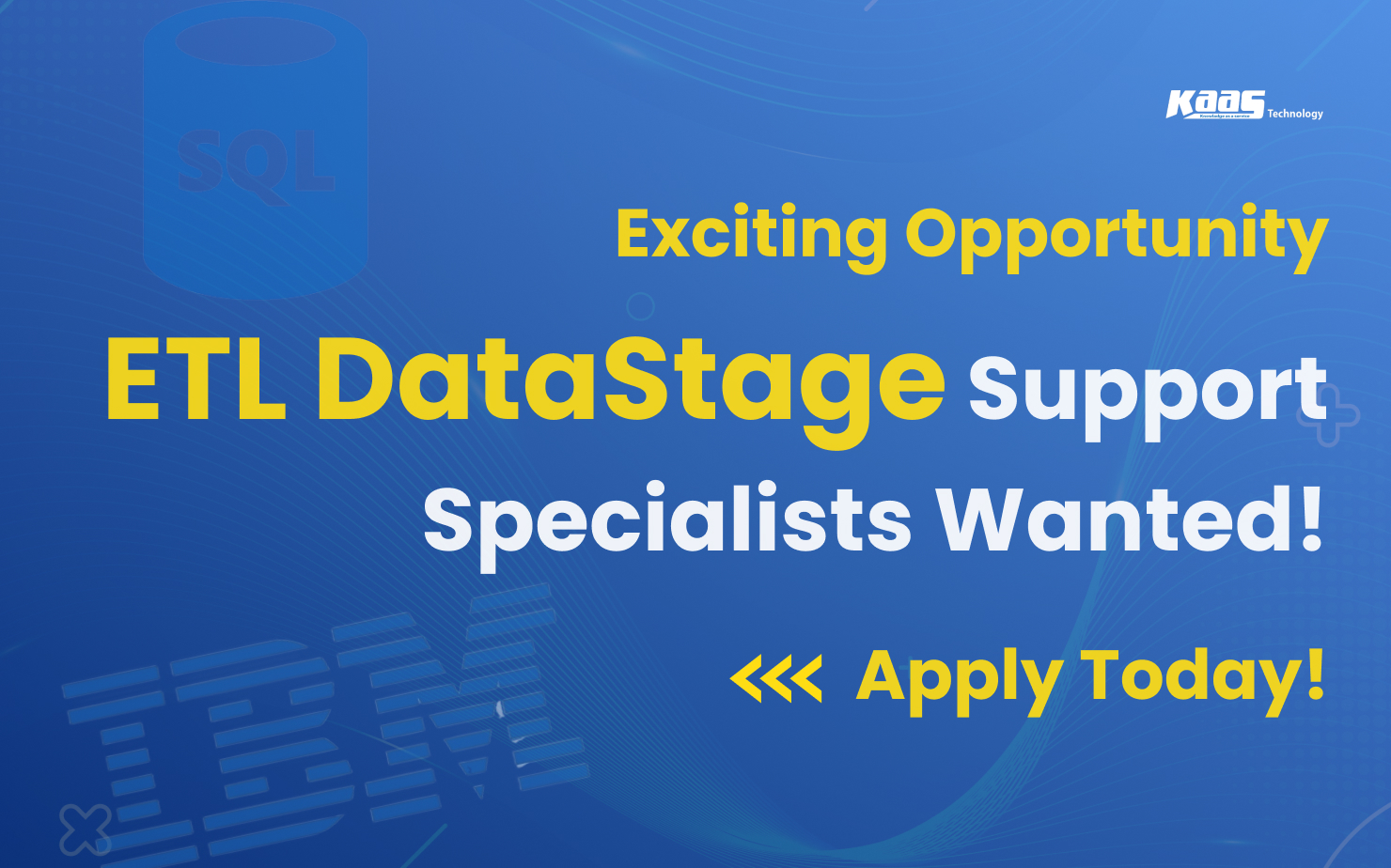 KaasTechnology's tweet card. Join KAAS Technology, a leading employment agency in Singapore, and apply for ETL Datastage Support Specialist roles today. Boost your career with us!
