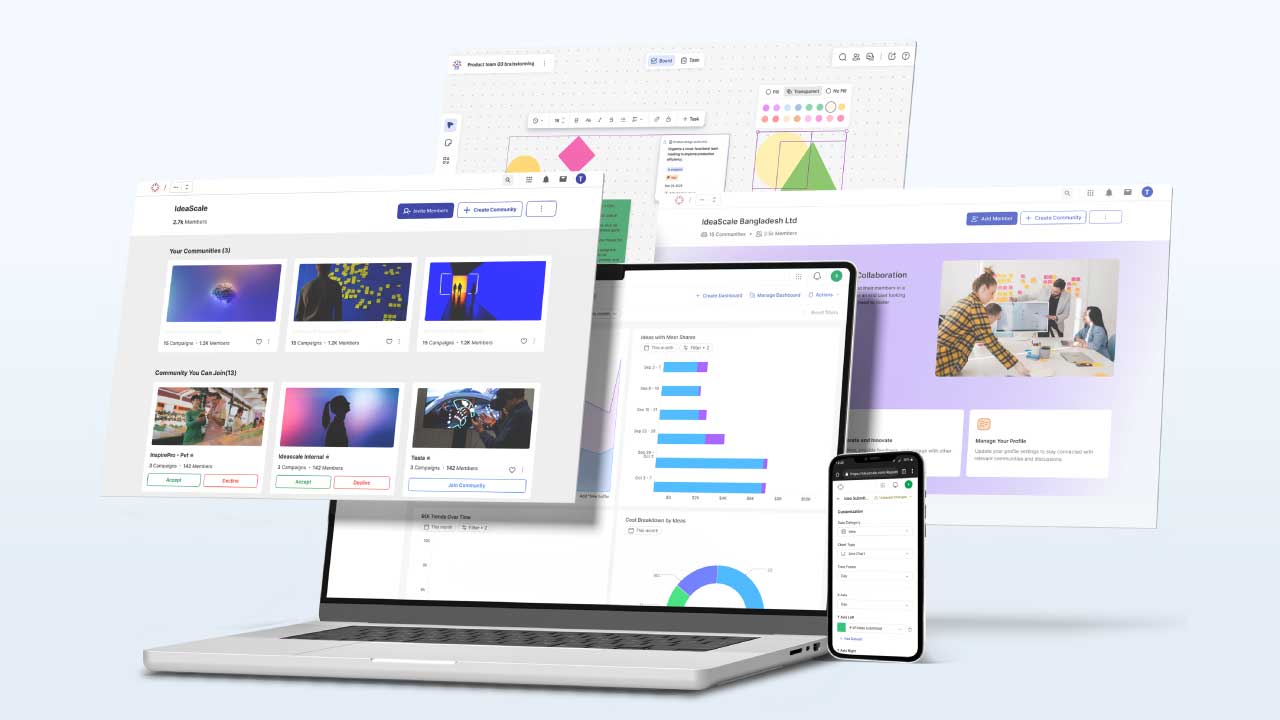 ideascale's tweet card. We created an intuitive space where the best ideas thrive based on their merit & relevance to important challenges. Request a demo today.