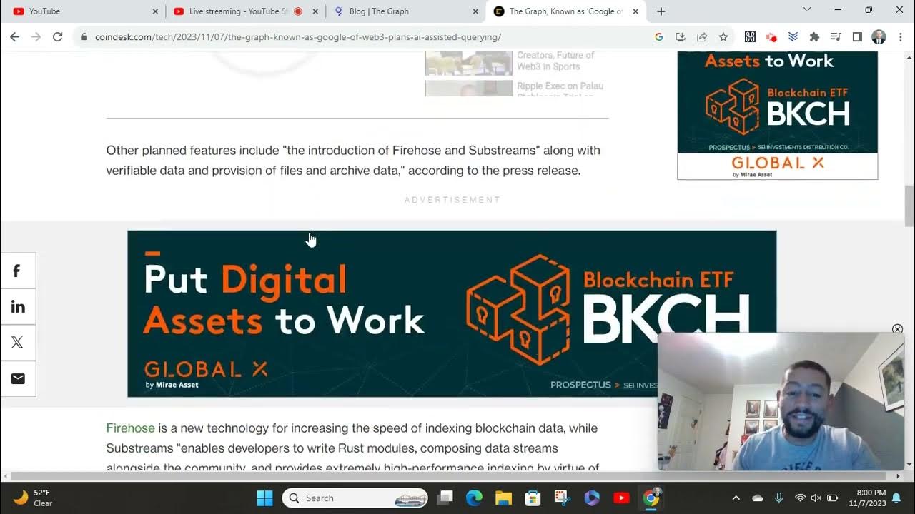 javascriptJuan's tweet card. The Graph crypto's BIG Nov 7th Announcement