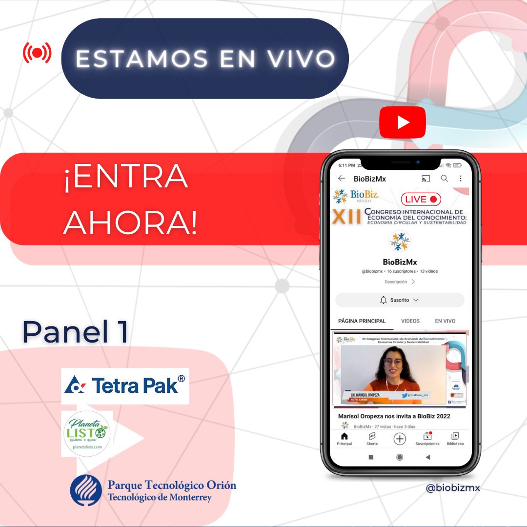 BioconnectMex's tweet card. Conéctate ¡AHORA! https://lnkd.in/dZbNHkjG TETRA PAK, PLANETA LISTO Y TEC DE MONTERREY PARQUE ORIÓN. Juntos abarcando temas súper interesantes acerca del futuro de los envases.