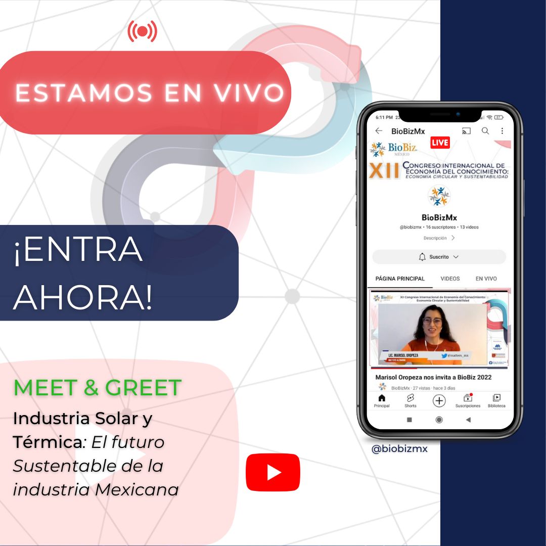 BioconnectMex's tweet card. Estamos comenzando nuestro segundo Meet & Greet♻️ ¡Conectate AHORA! 📢👇🏼 https://lnkd.in/de_X9iW6 #energiasolar #sustainability #energiasrenovables #solarenergy