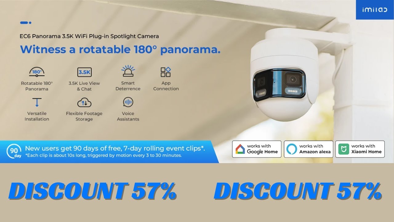 Giftcard10000's tweet card. IMILAB New 3.5K 180° Panorama Outdoor Camera PTZ Security Cam for...