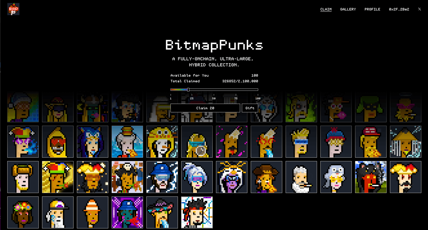 Micheal40932050's tweet card. BitmapPunks is a new breed of NFTs that combines the permanence of on-chain assets with the flexibility of hybrid tokens. Designed to address the limitations of traditional NFTs, BitmapPunks levera...