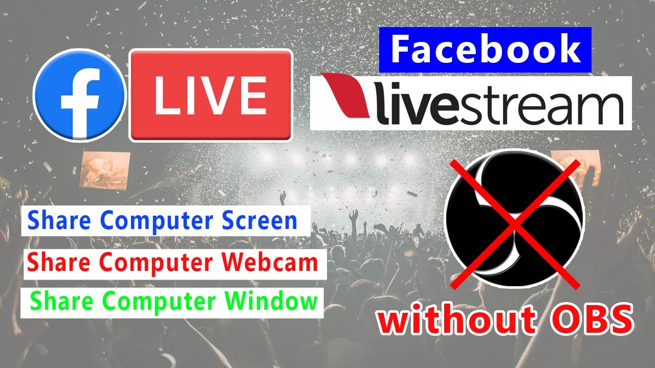 HkTutorial's tweet card. How To Live Stream Computer Screen On Facebook Without OBS Studio