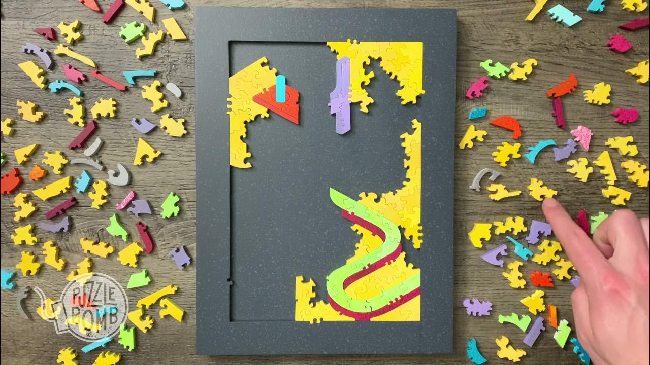 superyates's tweet card. Chris Yates Hand-cut Wooden Baffler Puzzle - The Pillar II Timelapse